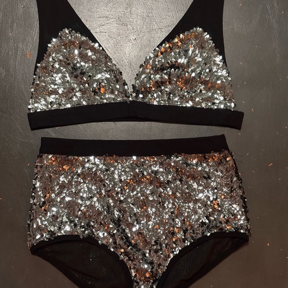 Free People Other - Free People Let it Shine Bralette & Panty Set, Size LG, NWOT